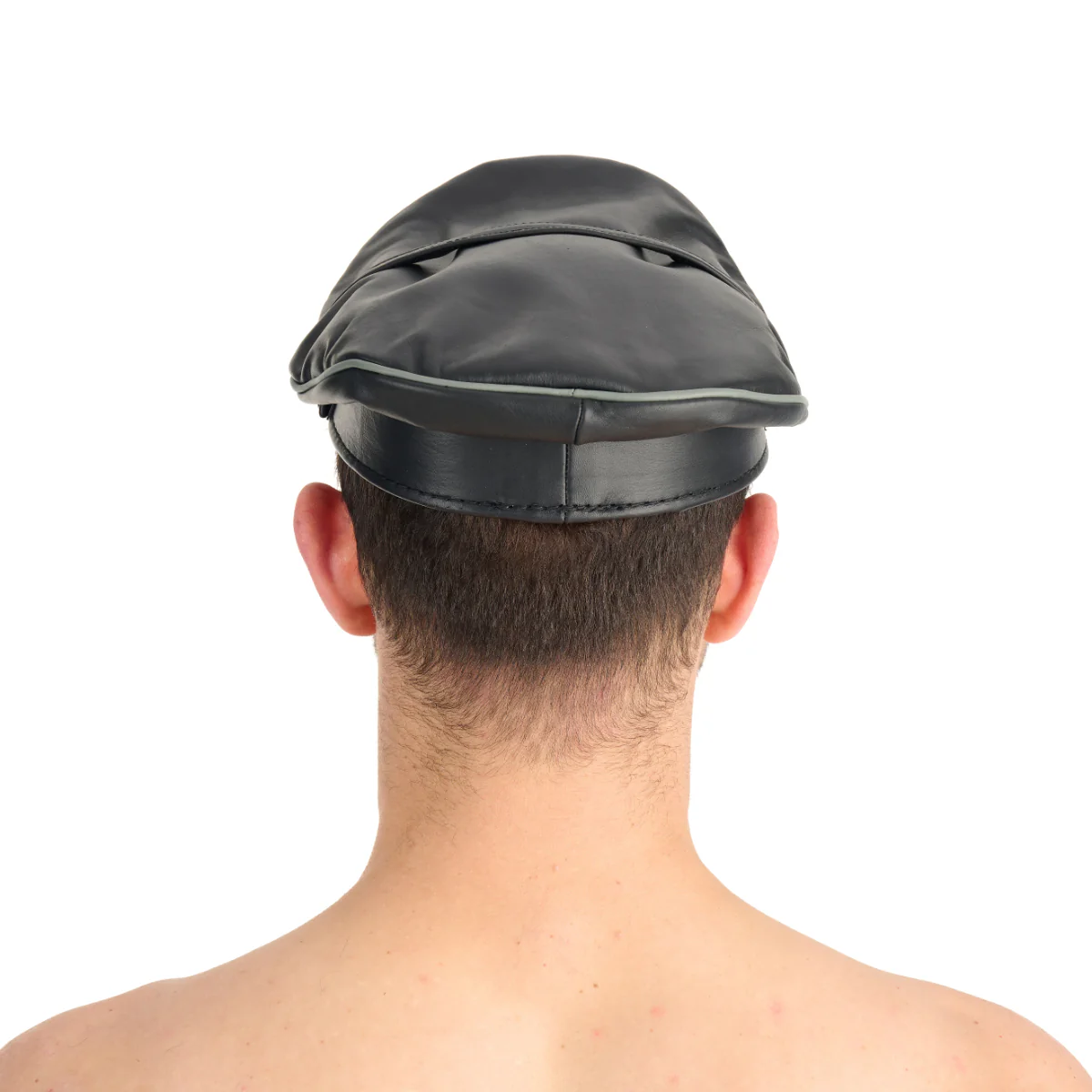 Prowler RED Leather Military Cap Black Grey - Image 2