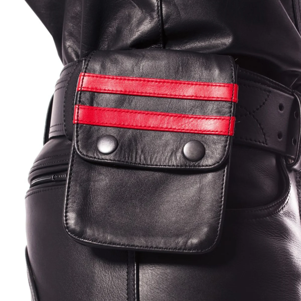 Prowler Red Leather Pouch Wallet Black Red - Image 3