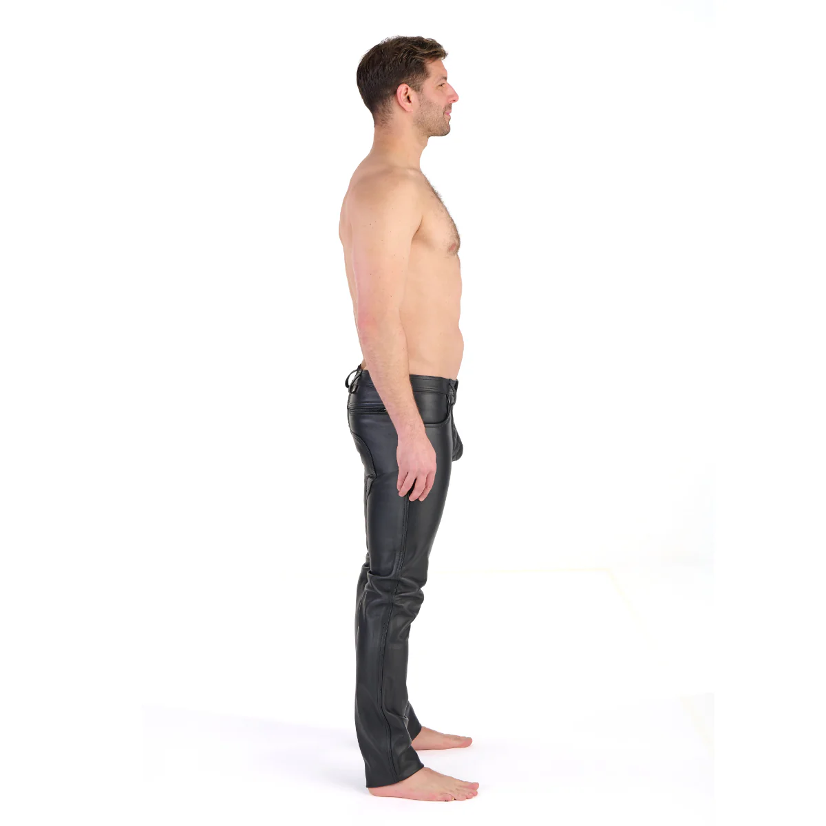 Prowler RED Leather Rider Jeans Black - Image 3