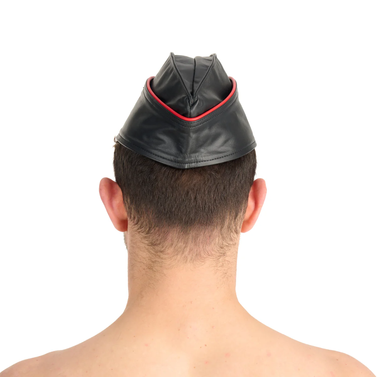 Prowler RED Leather Triangle Cap Black Red - Image 2