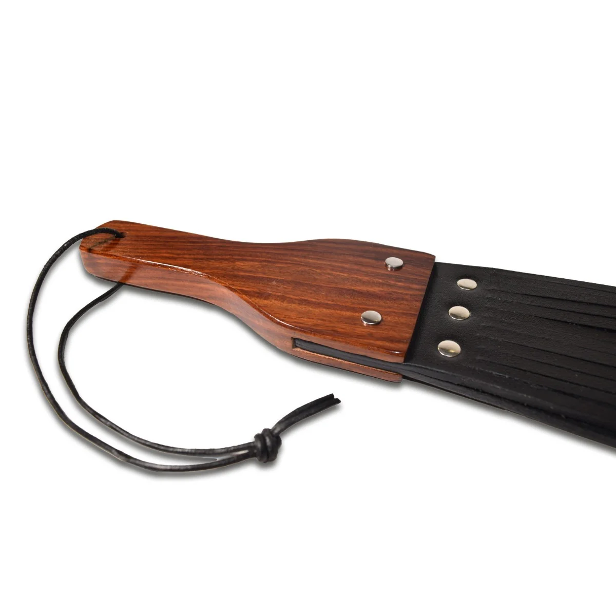 Prowler RED Leather & Wood Fringe Paddle - Image 5
