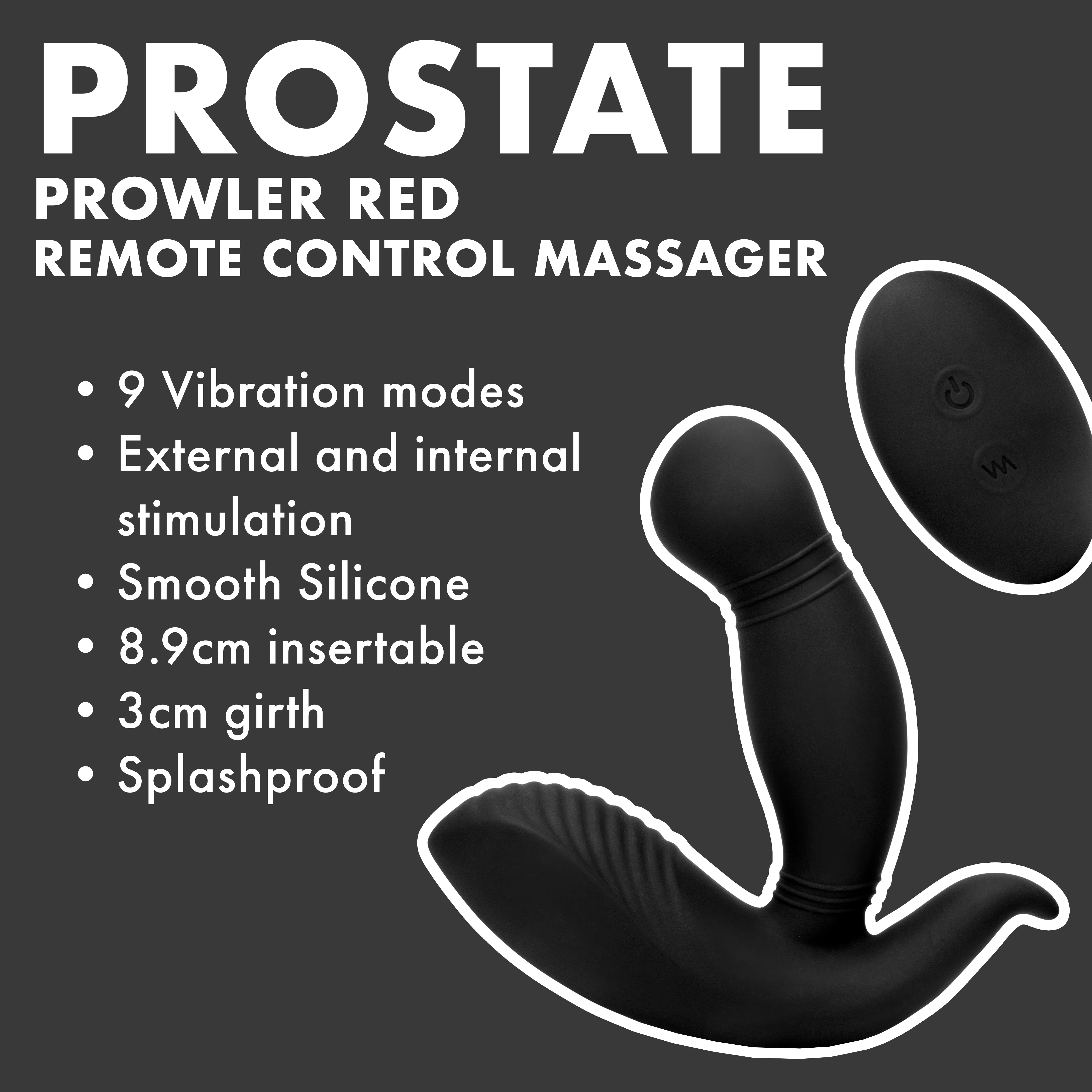 Prowler RED Prostate Remote Control Vibrating Prostate Massager Black - Image 5