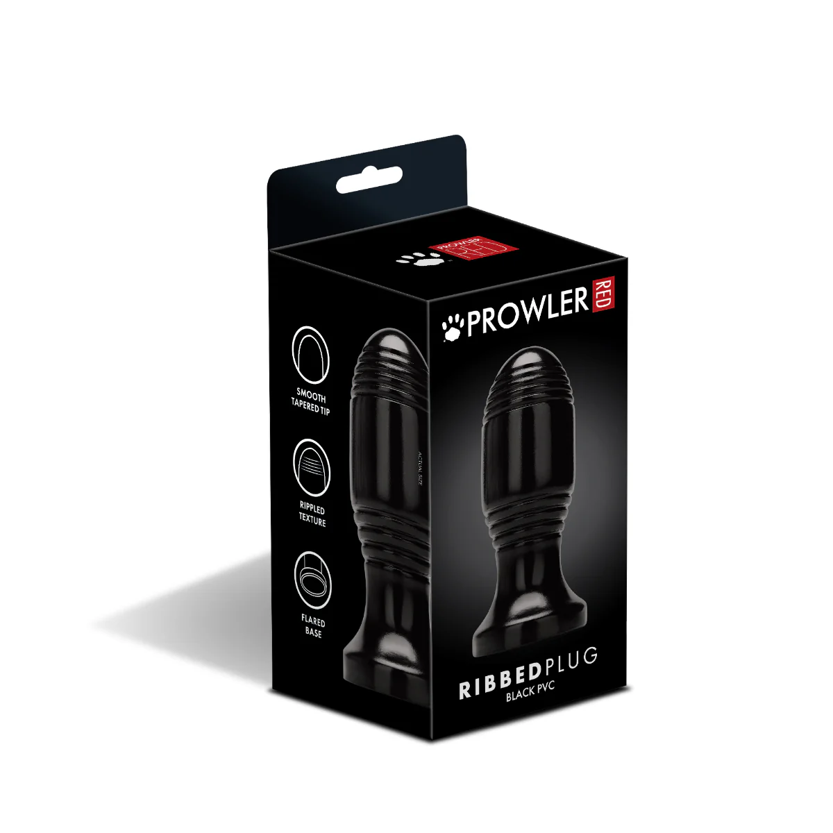 Prowler RED Ribbed Butt Plug Black - Image 2