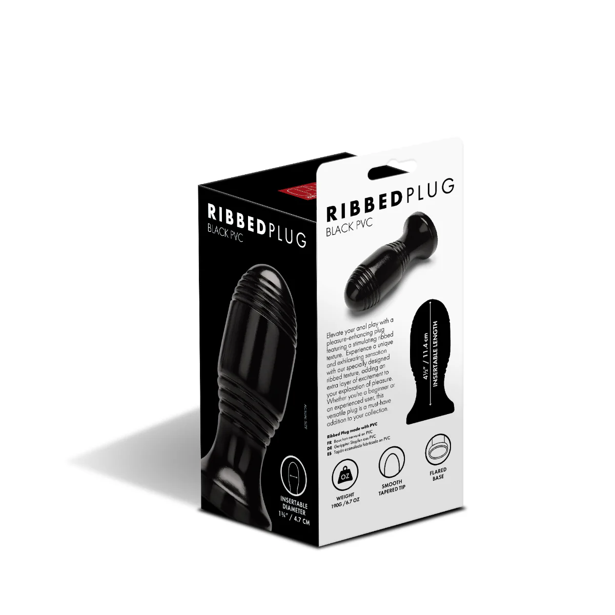 Prowler RED Ribbed Butt Plug Black - Image 5