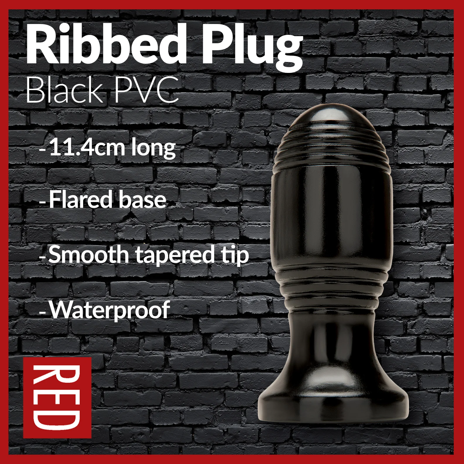 Prowler RED Ribbed Butt Plug Black - Image 6
