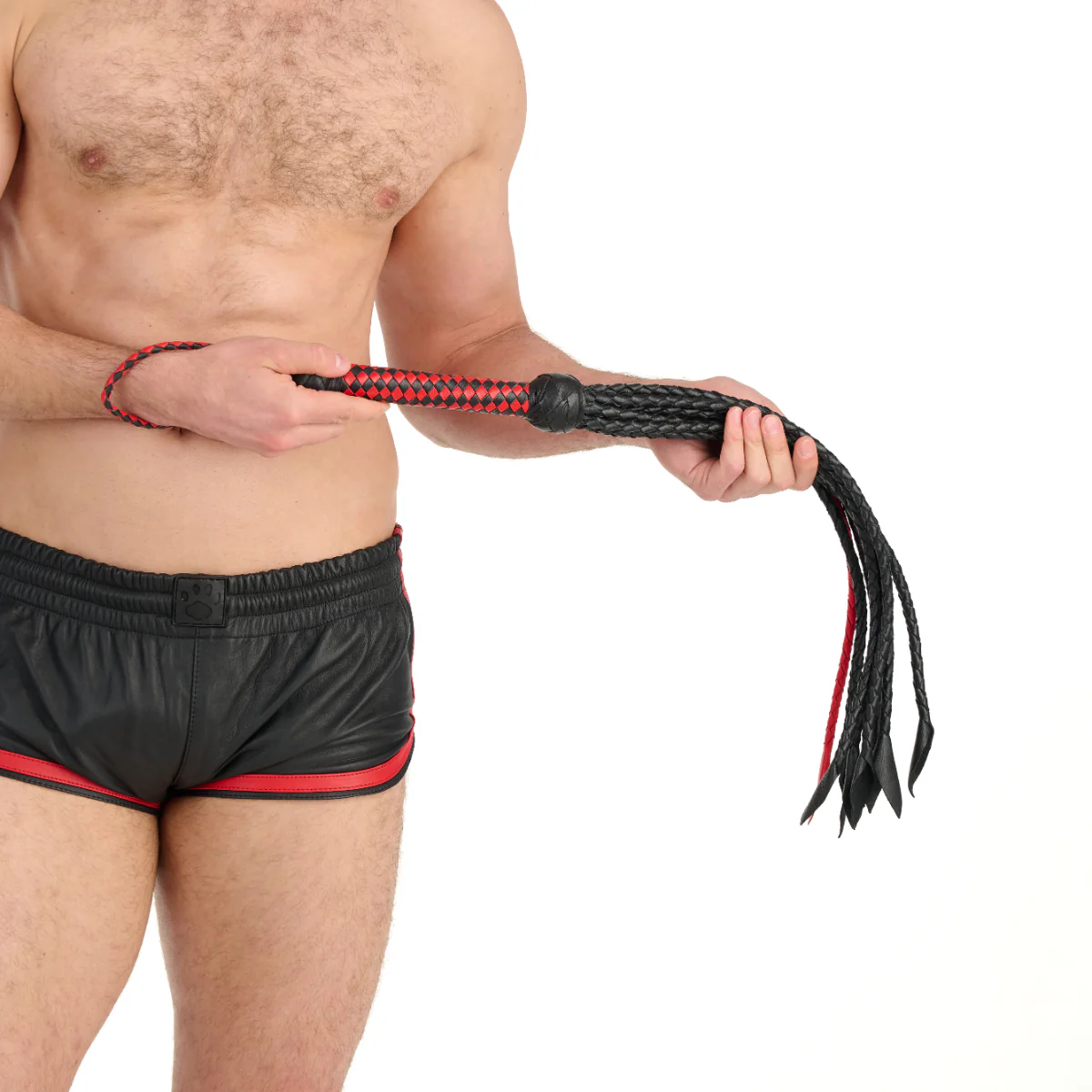 Prowler RED Short Handle Red & Black Flogger - Image 4