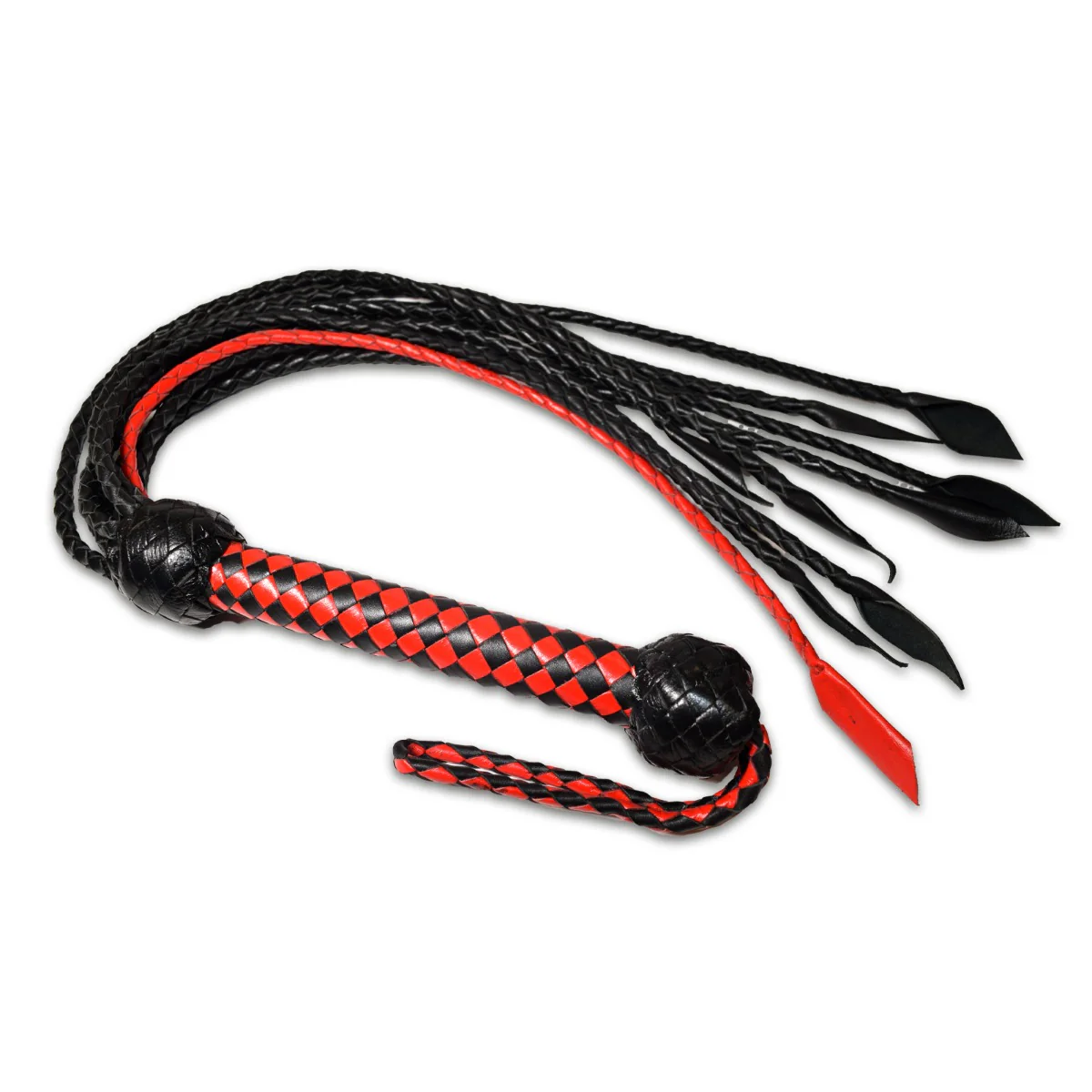 Prowler RED Short Handle Red & Black Flogger - Image 5