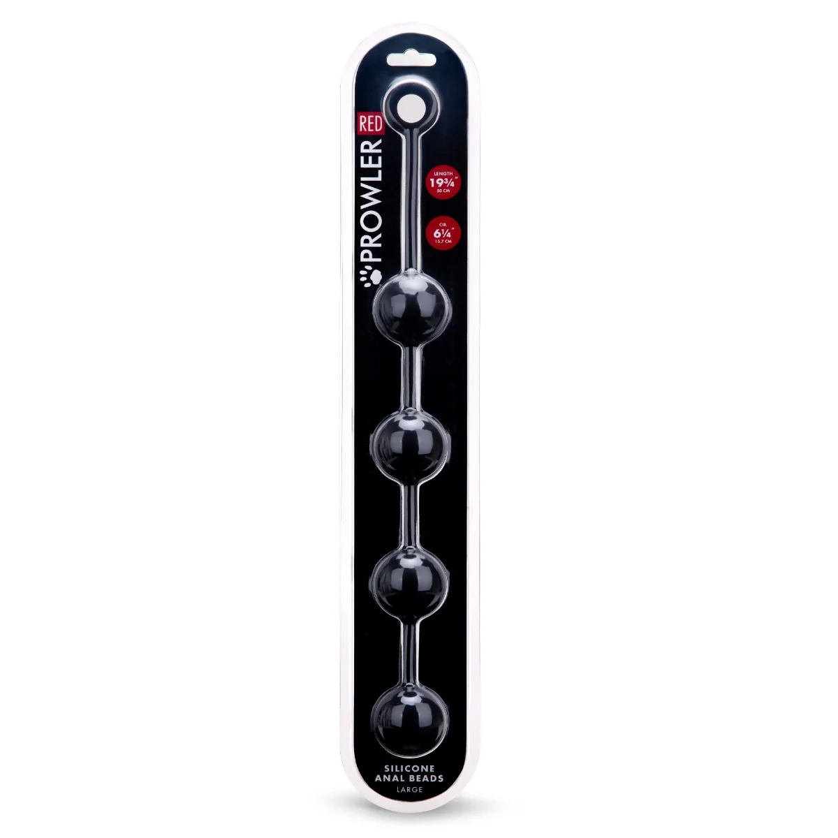 Prowler RED Silicone Anal Beads Black Large - Image 2