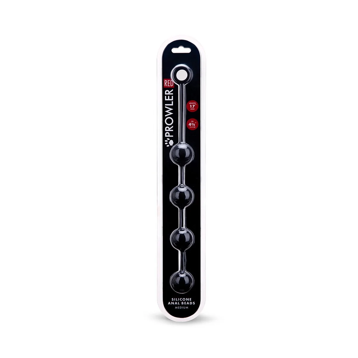 Prowler RED Silicone Anal Beads Black Medium - Image 2