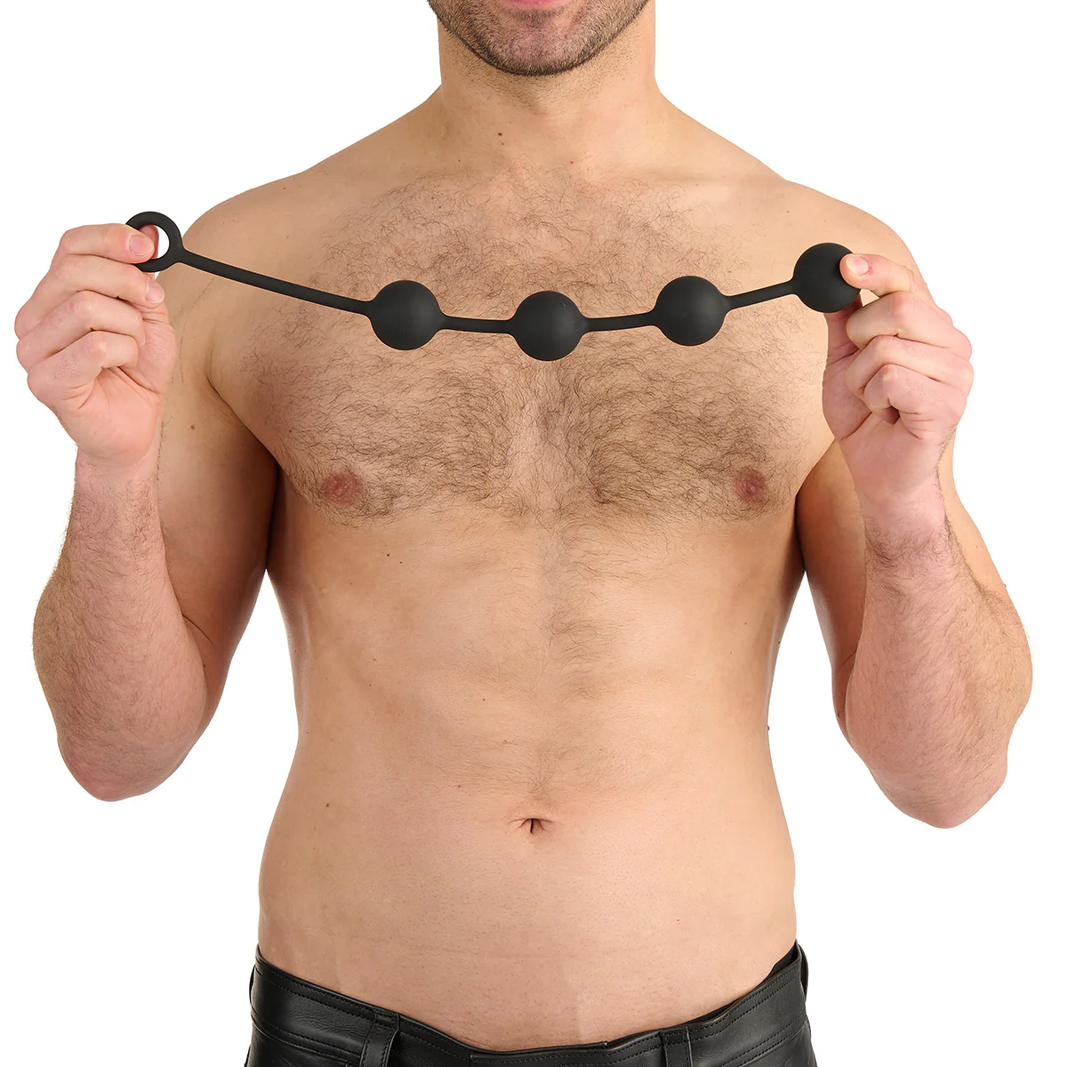 Prowler RED Silicone Anal Beads Black Medium - Image 3