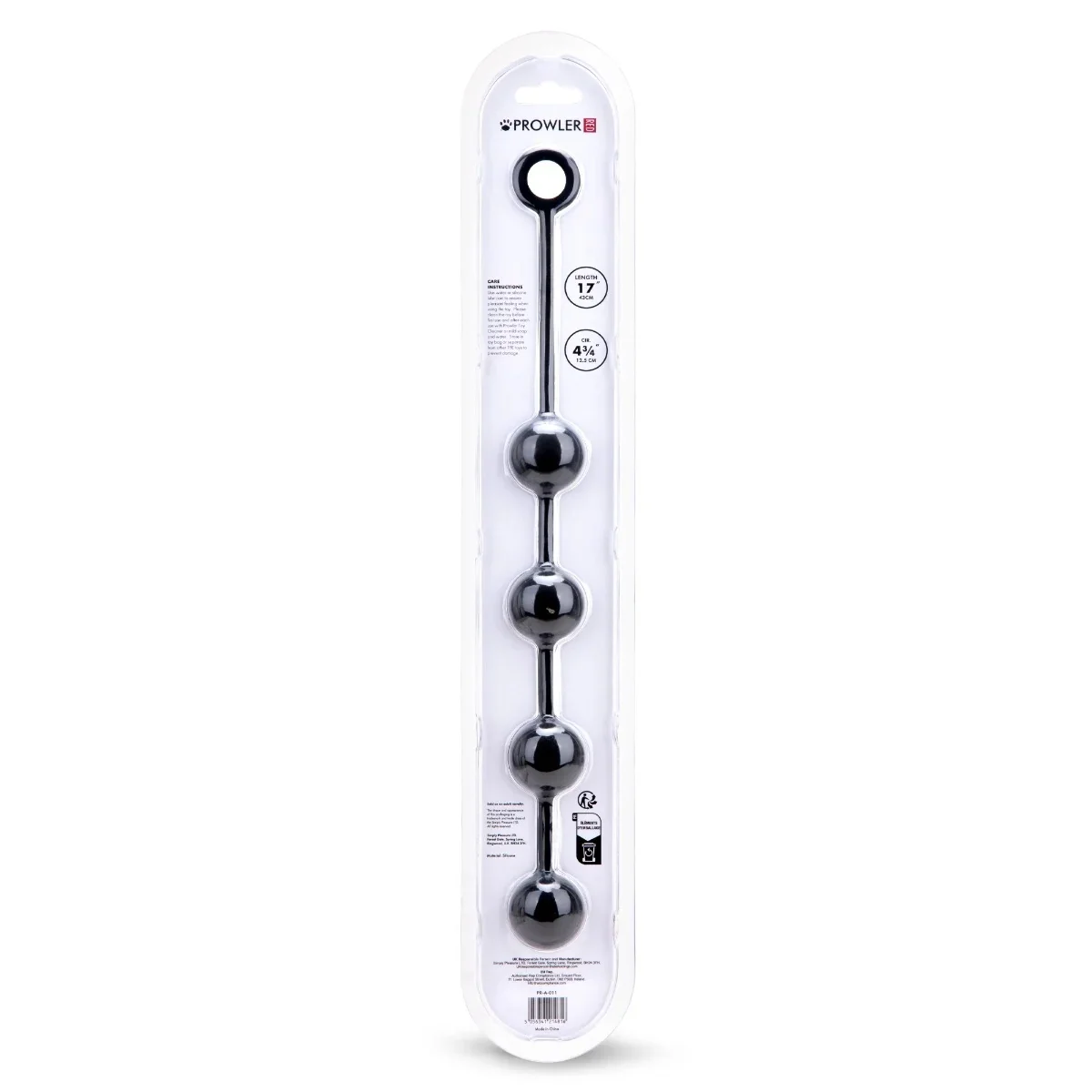 Prowler RED Silicone Anal Beads Black Medium - Image 8