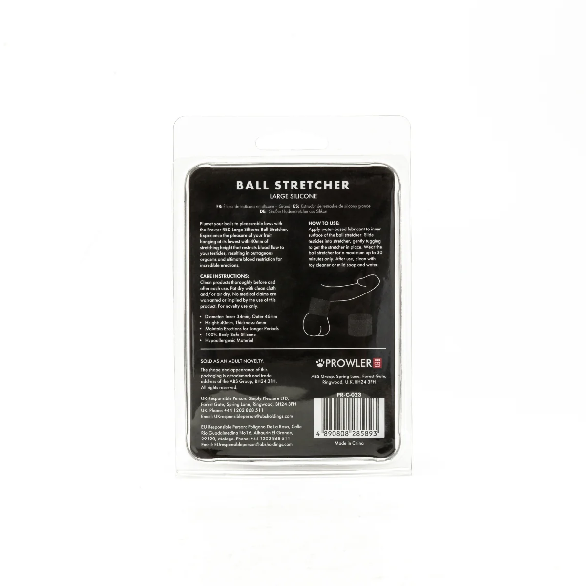 Prowler RED Silicone Ball Stretcher Black Large - Image 4