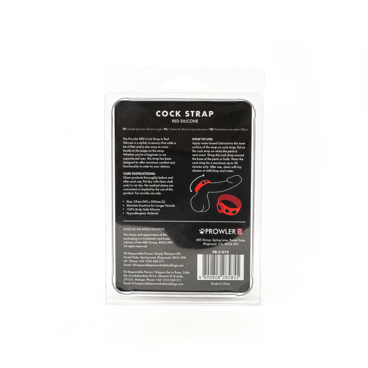Prowler RED Silicone Cock Strap Red - Image 6