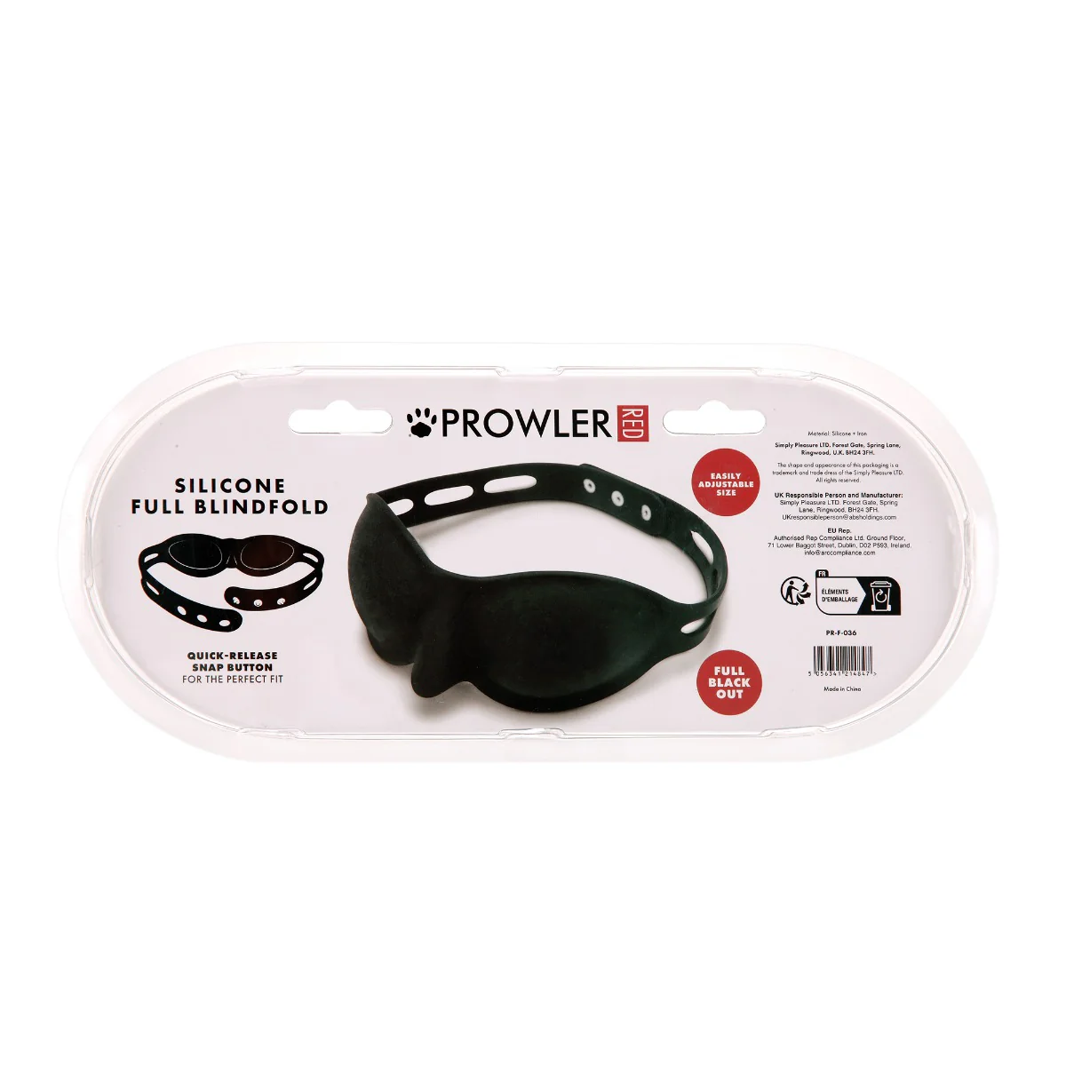 Prowler RED Silicone Full Blindfold Black - Image 5