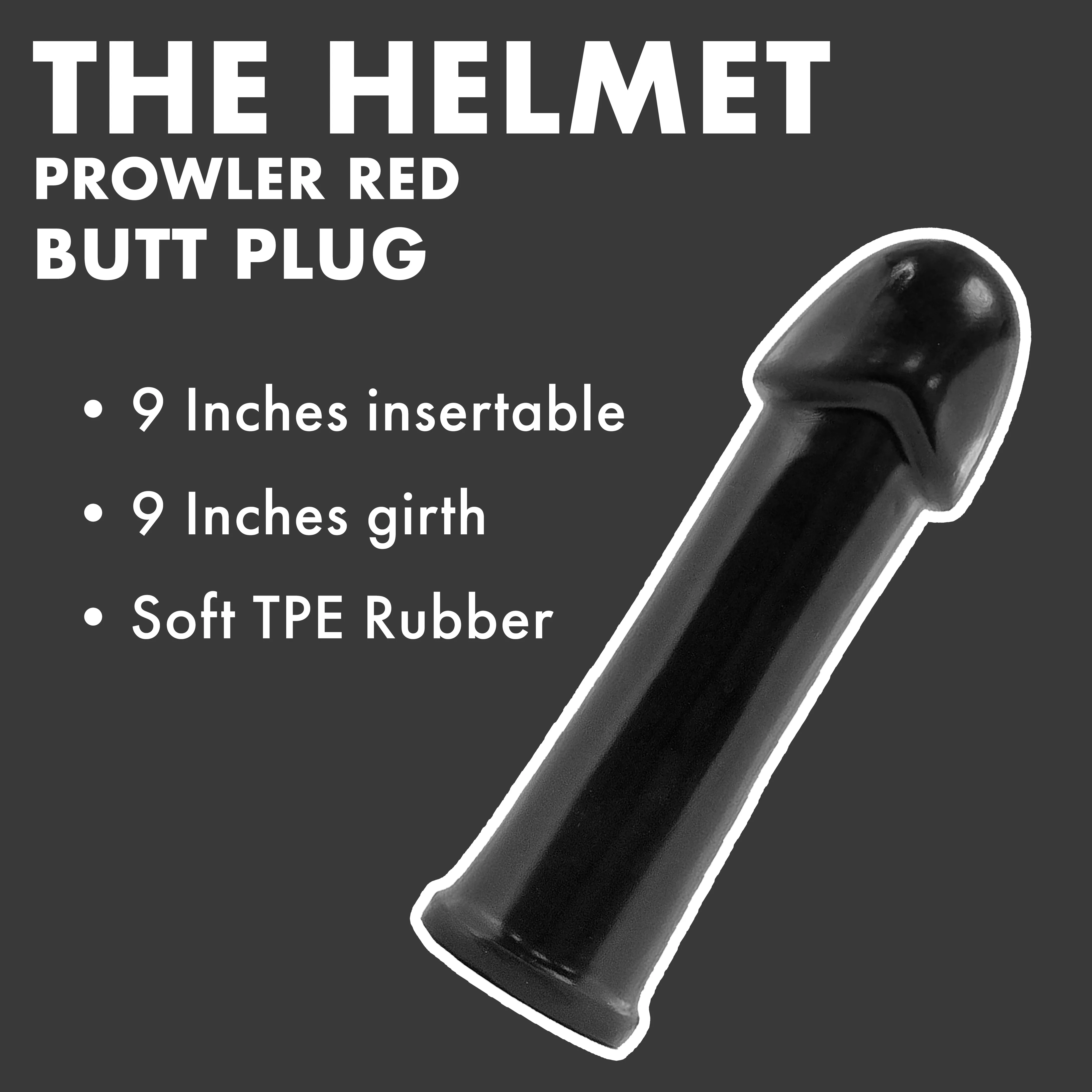 Prowler RED The Helmet Butt Plug Black 10 Inch - Image 2
