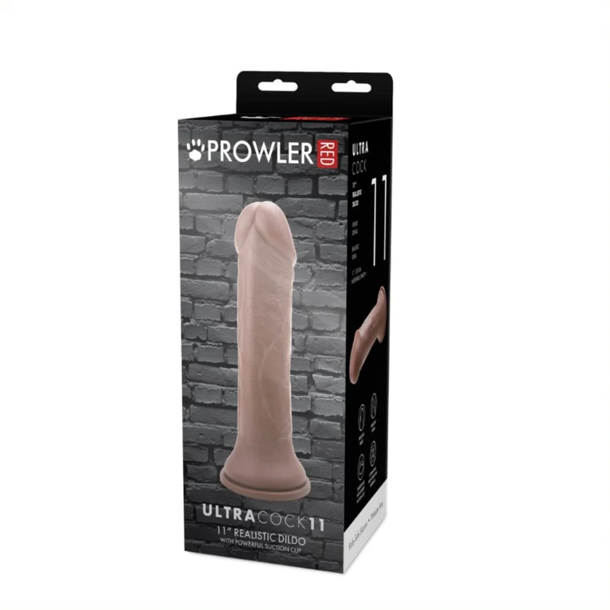 Prowler RED Ultra Cock Dildo Brown 11 Inch - Image 2