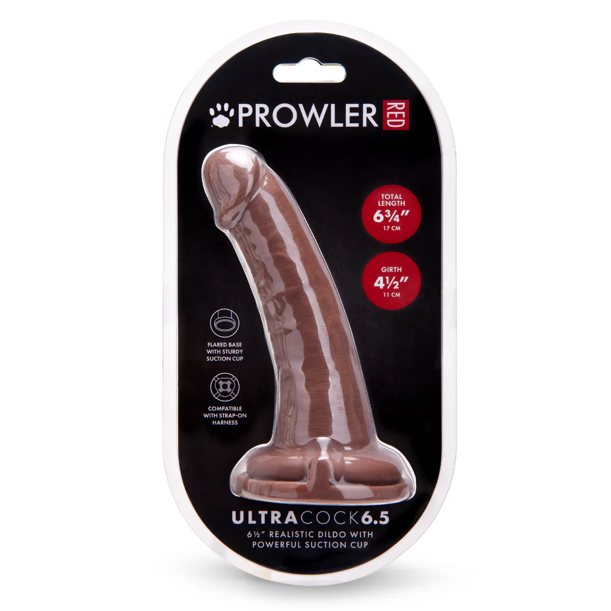 Prowler RED Ultra Cock Dildo Brown 6.5 Inch - Image 2
