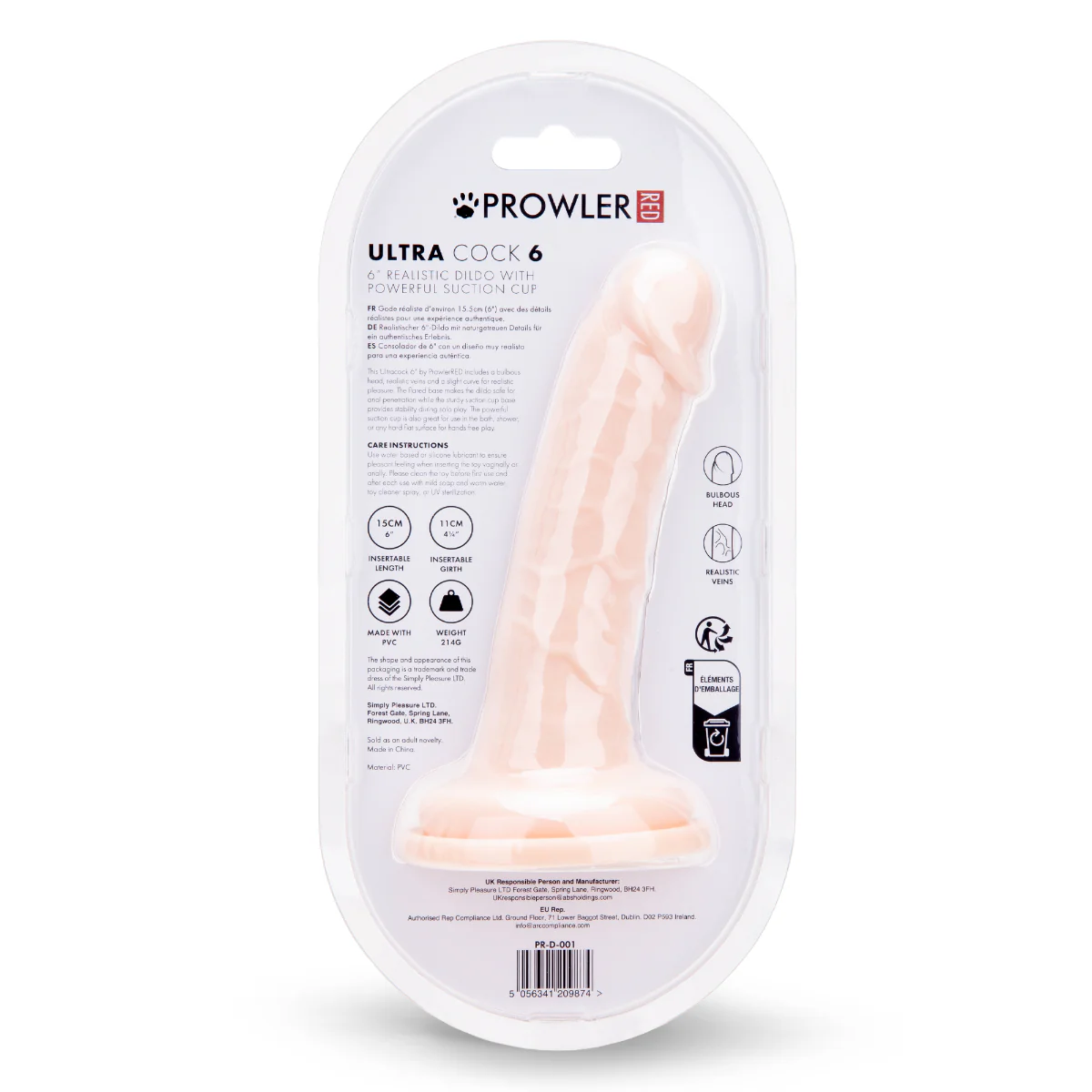 Prowler RED Ultra Cock Dildo Pink 6 Inch - Image 3