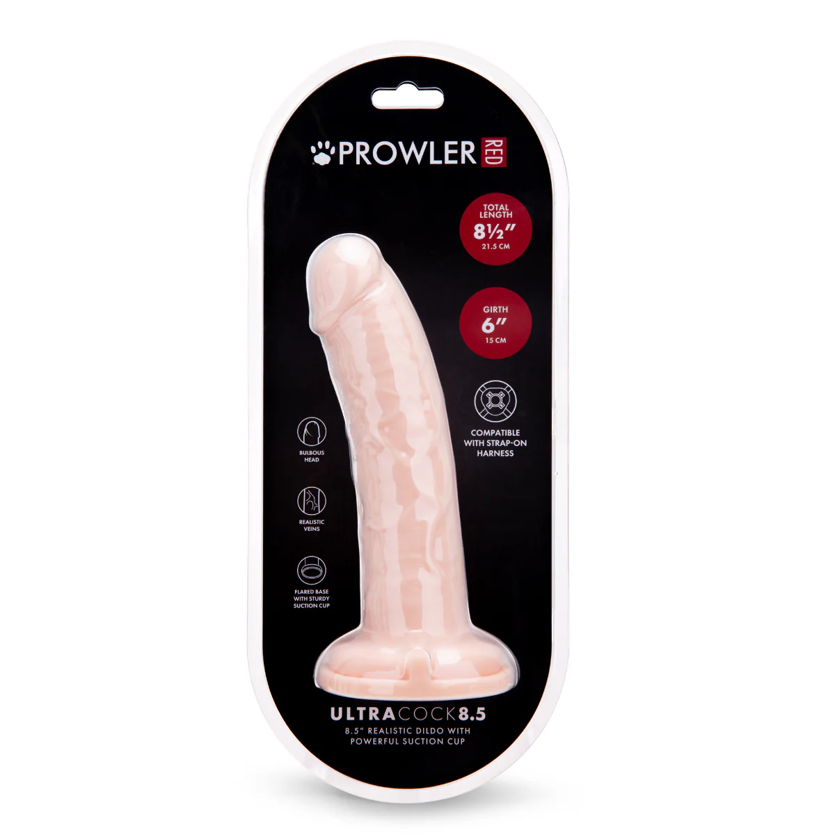 Prowler RED Ultra Cock Dildo Pink 8.5 Inch - Image 2