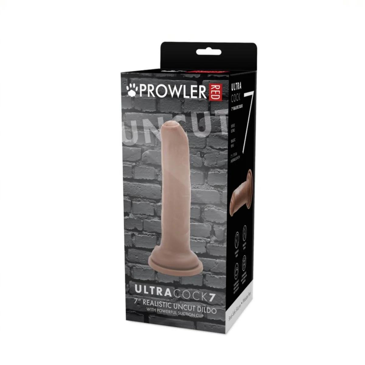 Prowler RED Uncut Ultra Cock Dildo Brown 7 Inch - Image 2