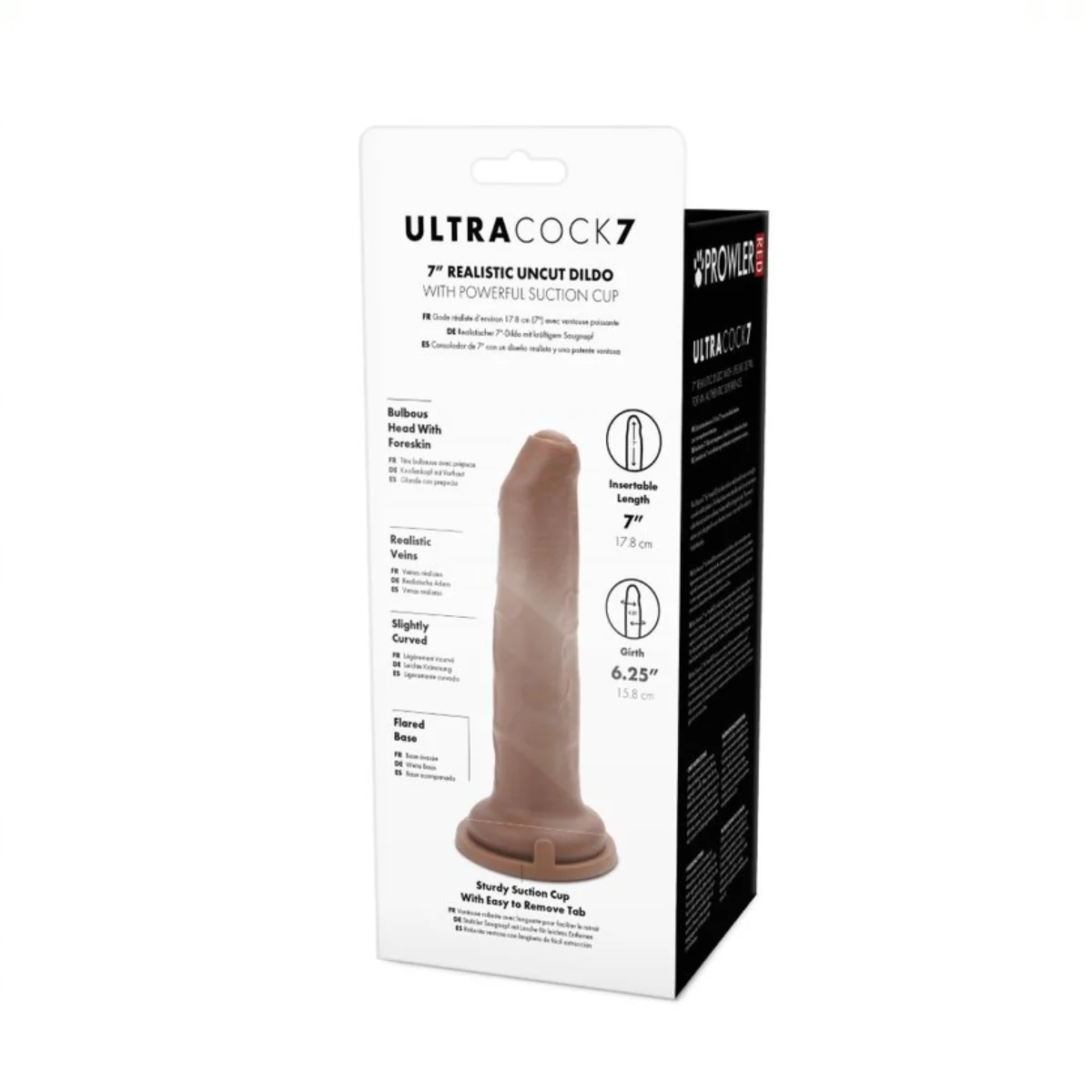 Prowler RED Uncut Ultra Cock Dildo Brown 7 Inch - Image 3