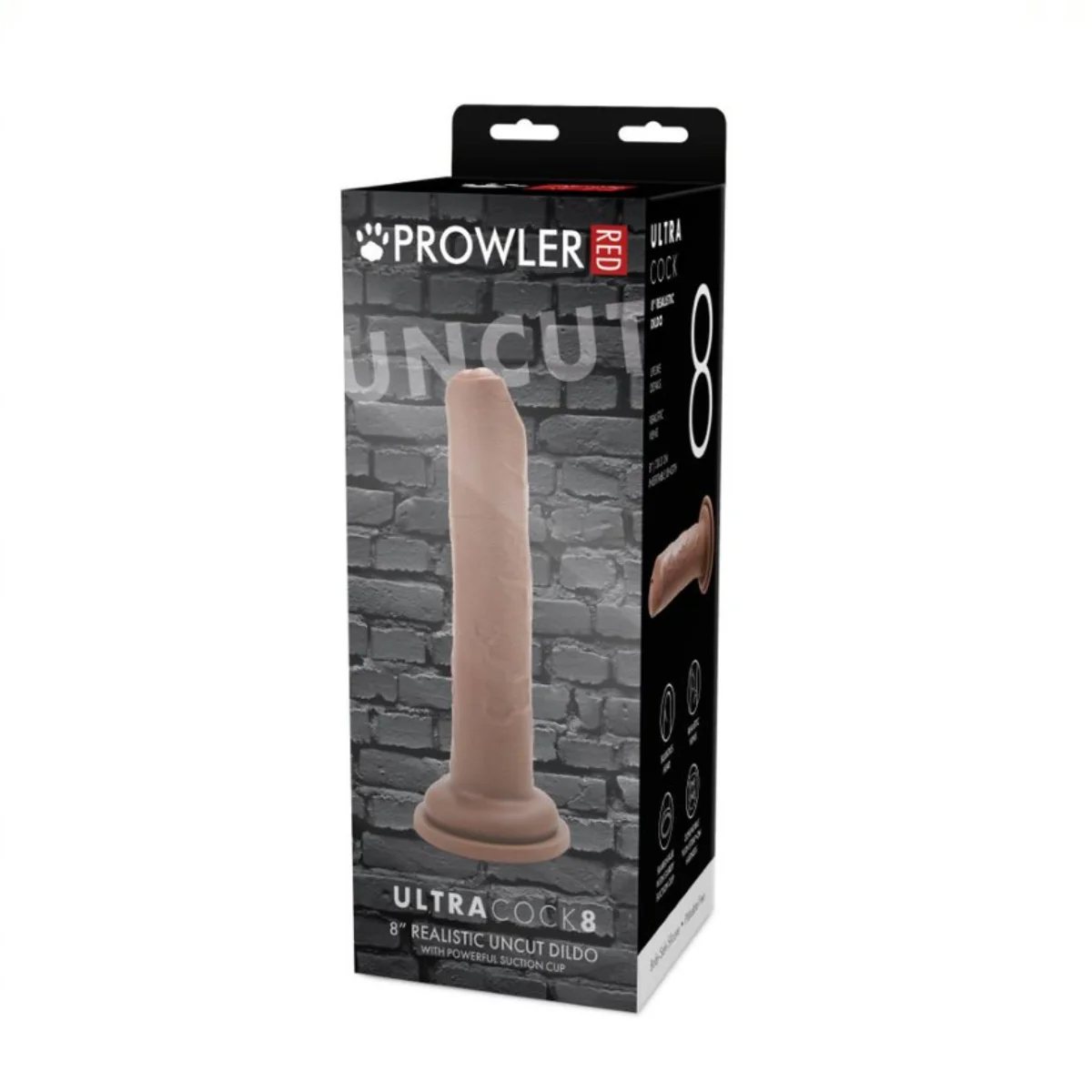 Prowler RED Uncut Ultra Cock Dildo Brown 8 Inch - Image 2