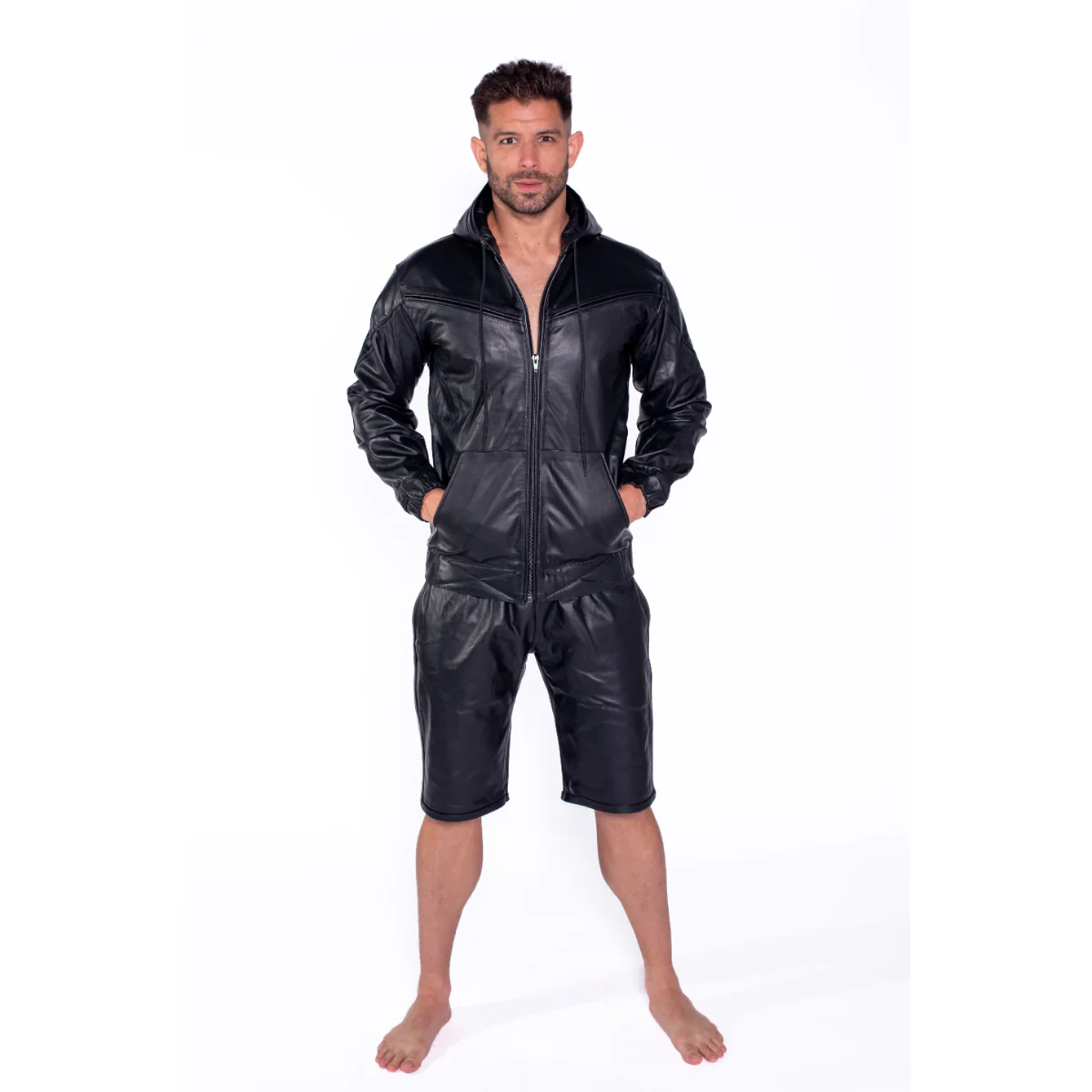 Prowler RED V Sports Leather Jacket Black - Image 5