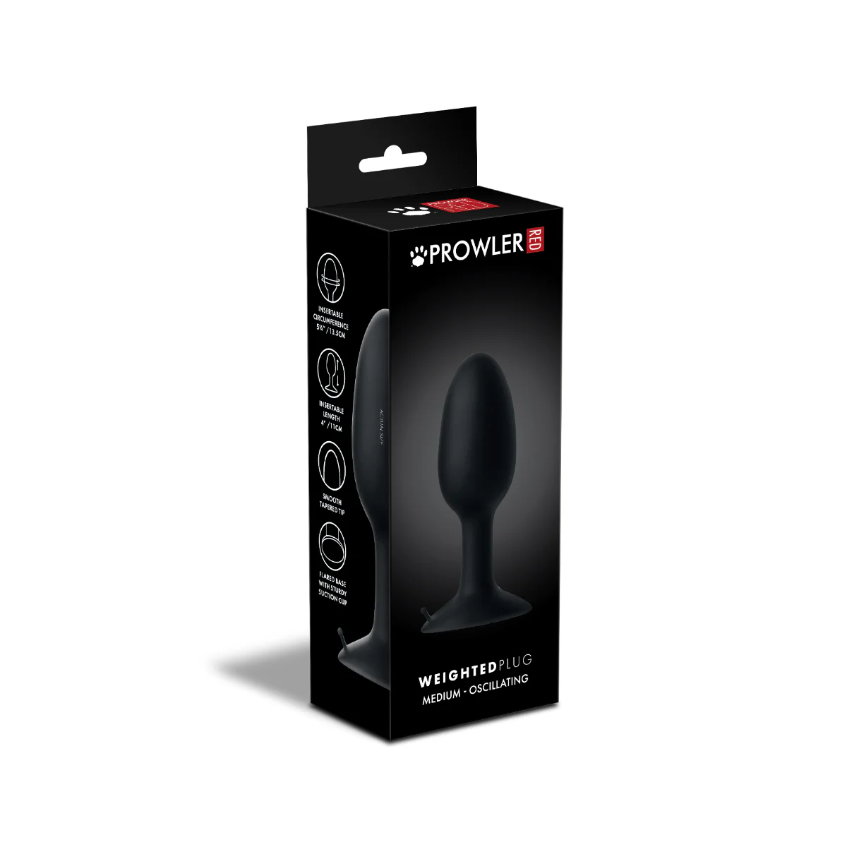 Prowler RED Weighted Butt Plug Black Medium - Image 2