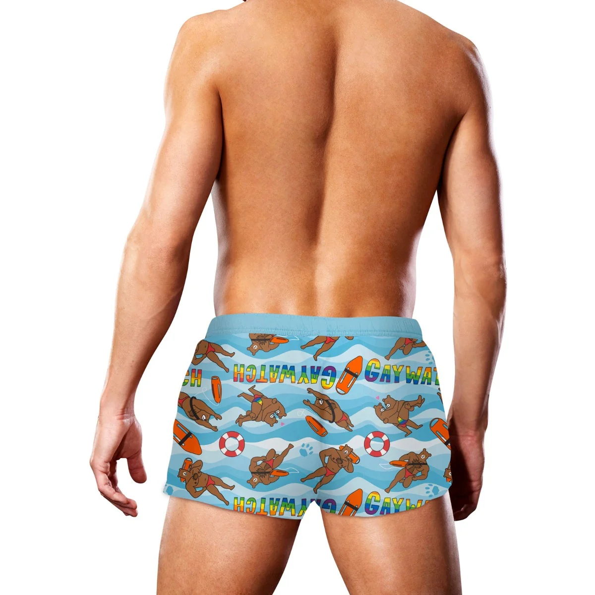 Prowler Swim Trunk Gaywatch Bears Blue White - Image 2