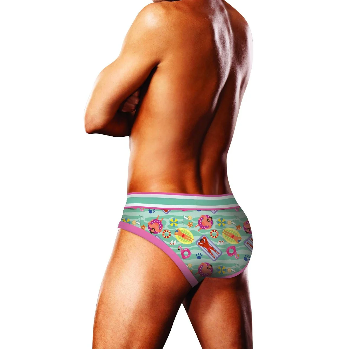 Prowler Swimming Brief Green Pink - Image 3