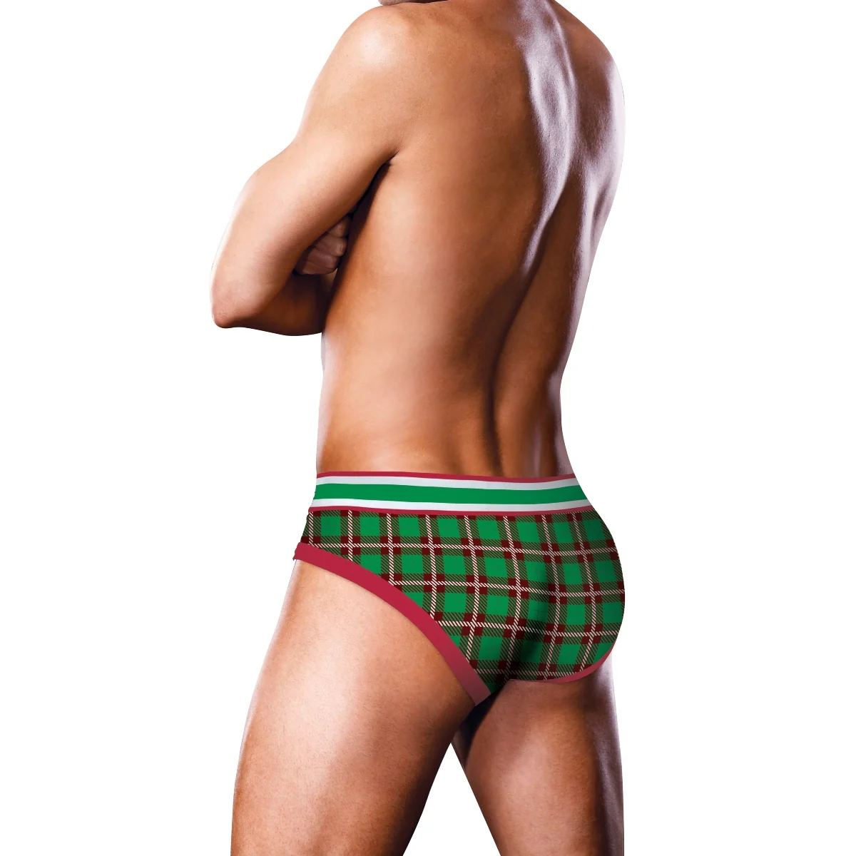 Prowler Tartan 2 Brief Green Red - Image 3