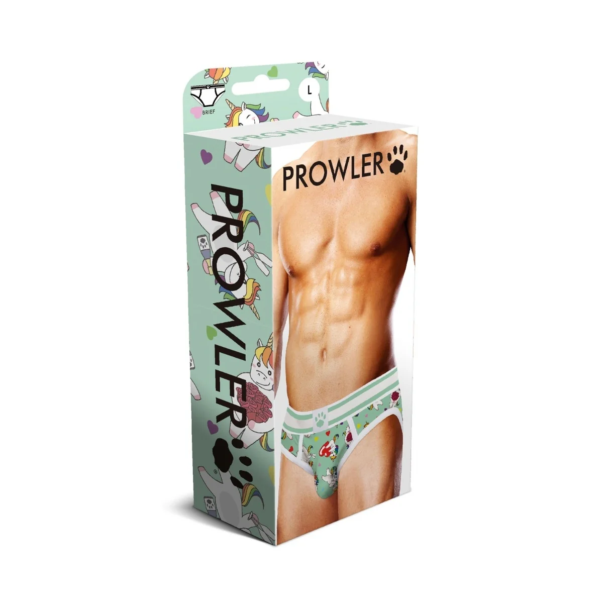 Prowler Unicorn Hearts Brief Green White - Image 2