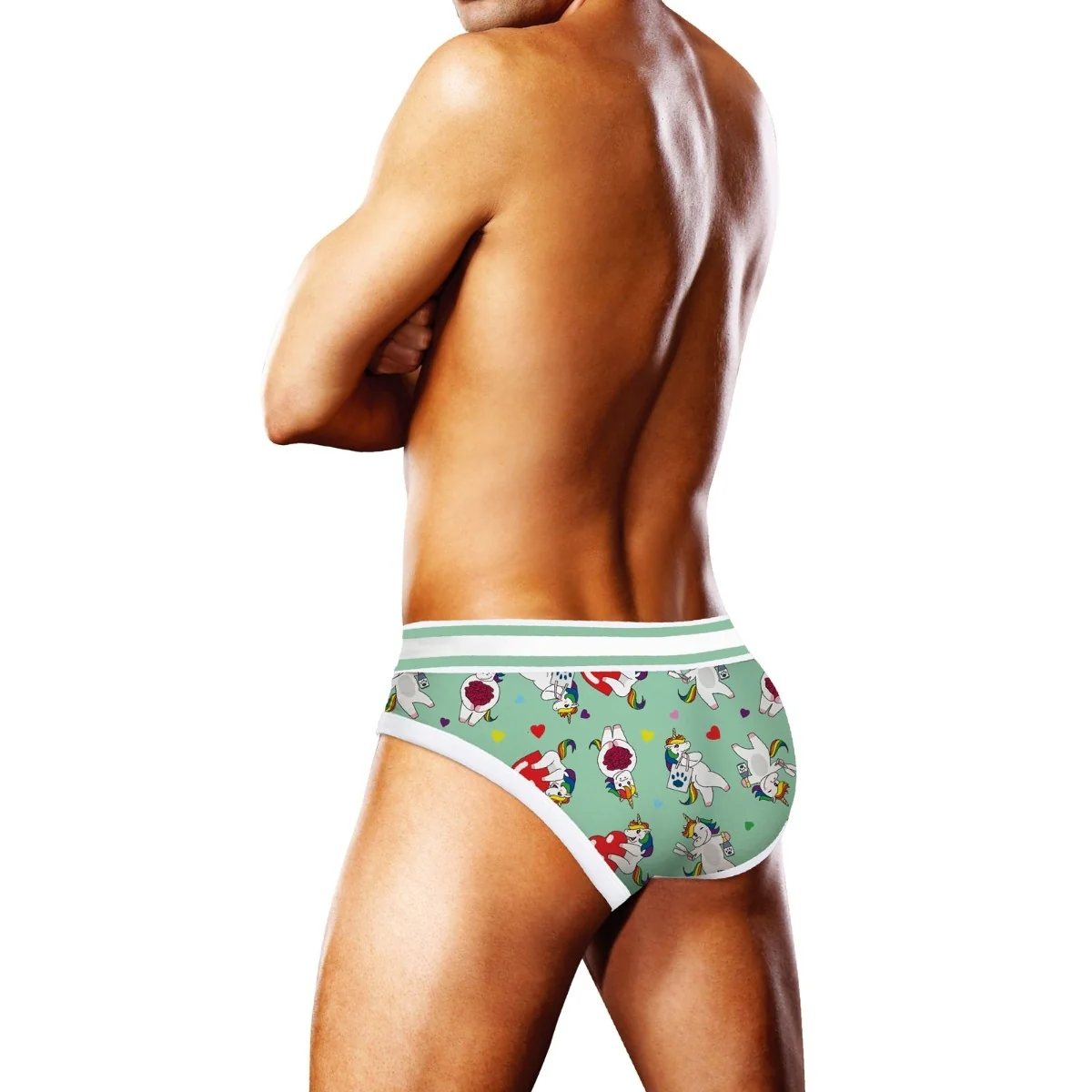 Prowler Unicorn Hearts Brief Green White - Image 3