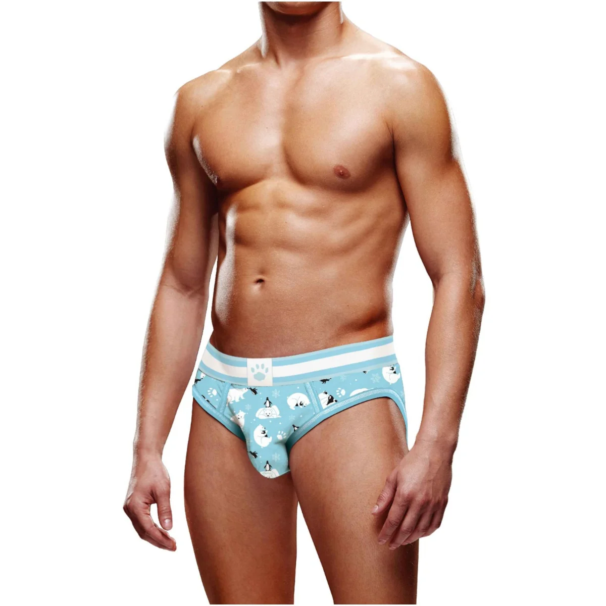 Prowler Winter Animals Backless Brief Blue White