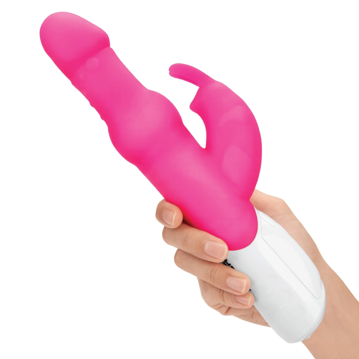 Rabbit Essentials Pearls Rabbit Vibrator With Rotating Shaft Hot Pink - Image 4
