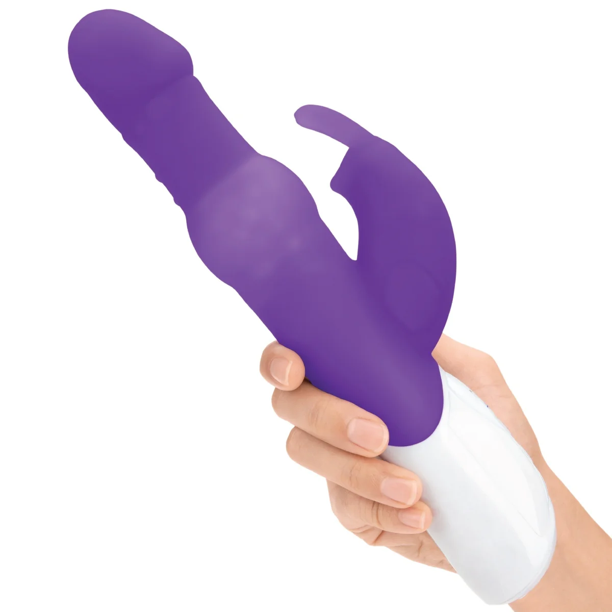 Rabbit Essentials Pearls Rabbit Vibrator With Rotating Shaft Purple - Image 4