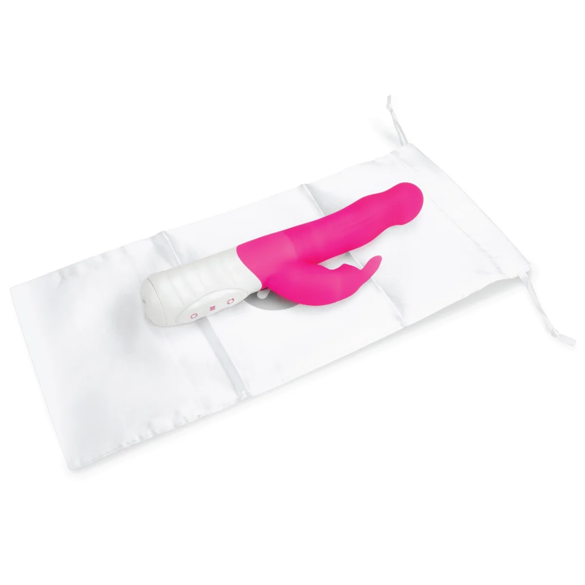 Rabbit Essentials Slim Shaft Rabbit Vibrator With Rotating Beads Hot Pink - Image 5
