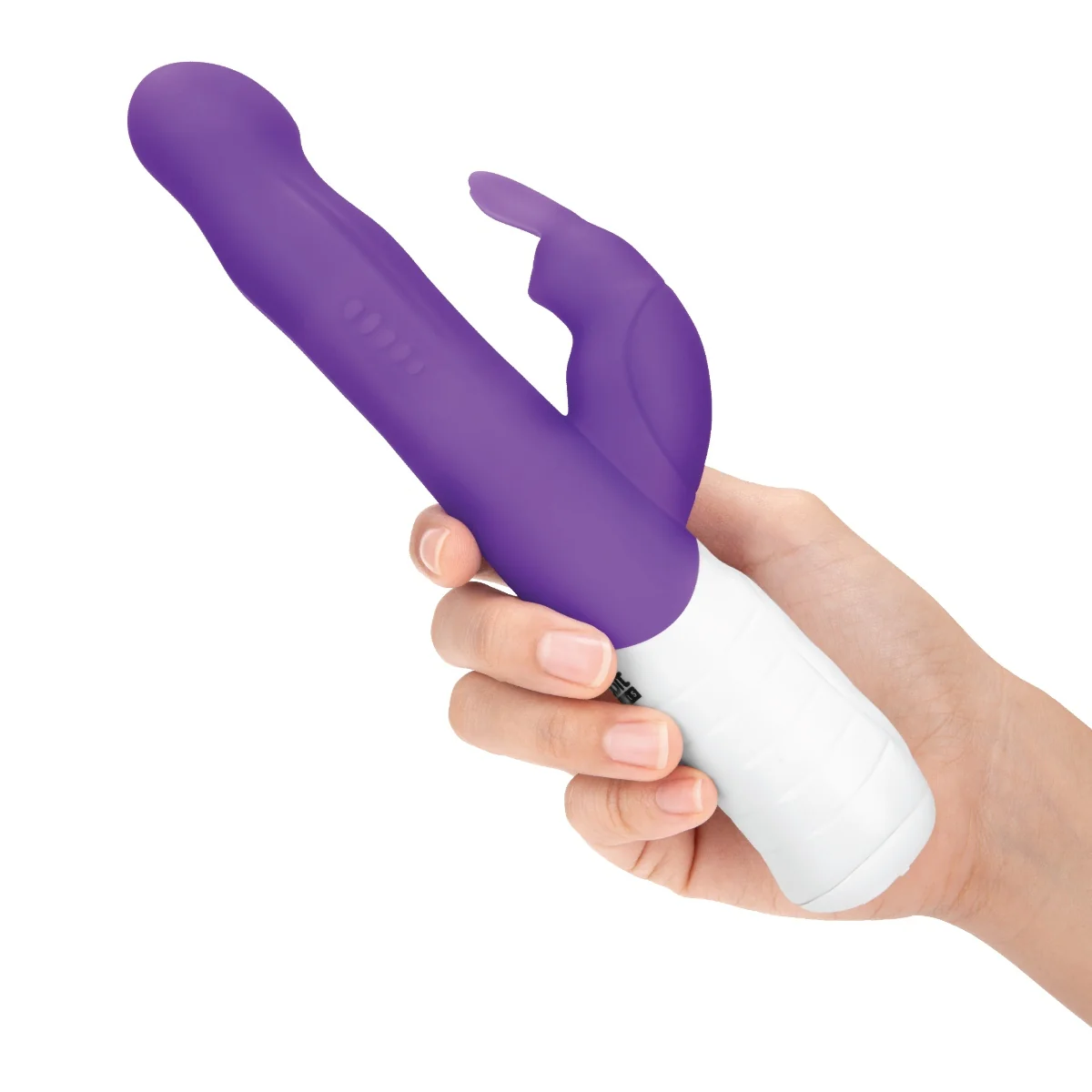 Rabbit Essentials Slim Shaft Rabbit Vibrator With Rotating Beads Purple - Image 4