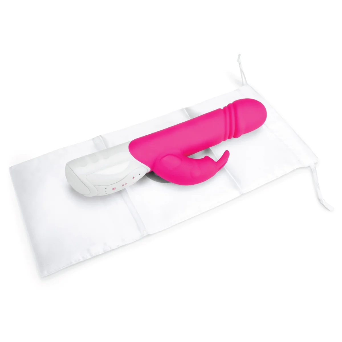 Rabbit Essentials Thrusting Rabbit Vibrator With Throbbing Shaft Hot Pink - Image 5