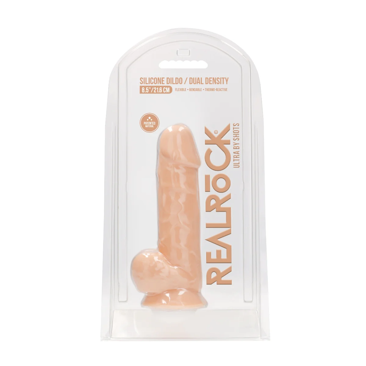 RealRock Ultra Dual Density Silicone Dildo Pink 8.5 Inch - Image 2