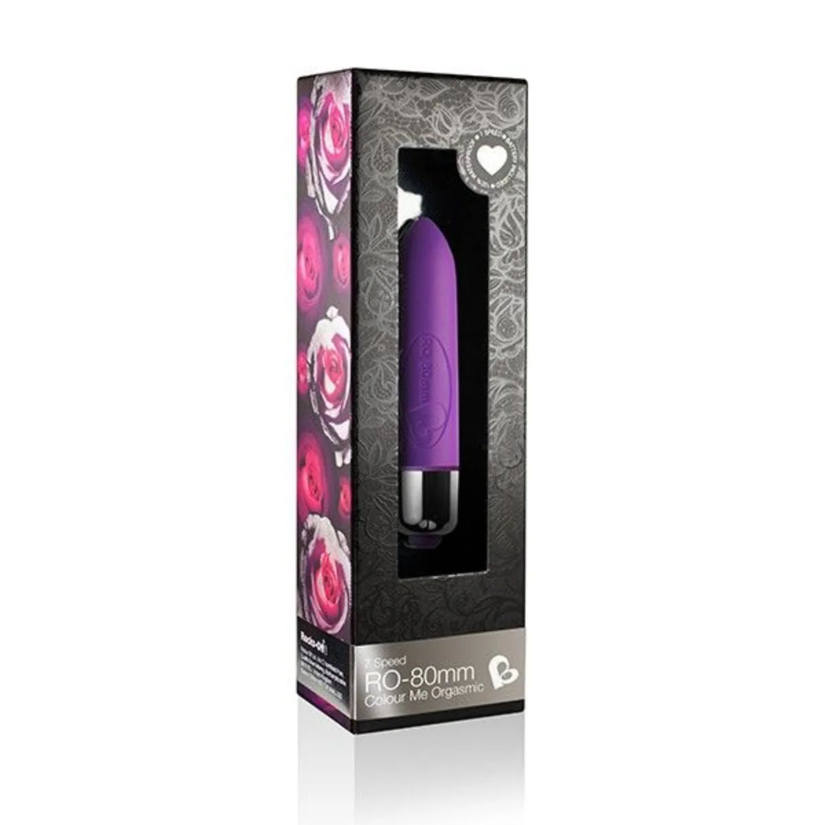 Rocks Off 7 Speed RO-80mm Colour Me Orgasmic Bullet Vibrator Purple - Image 2