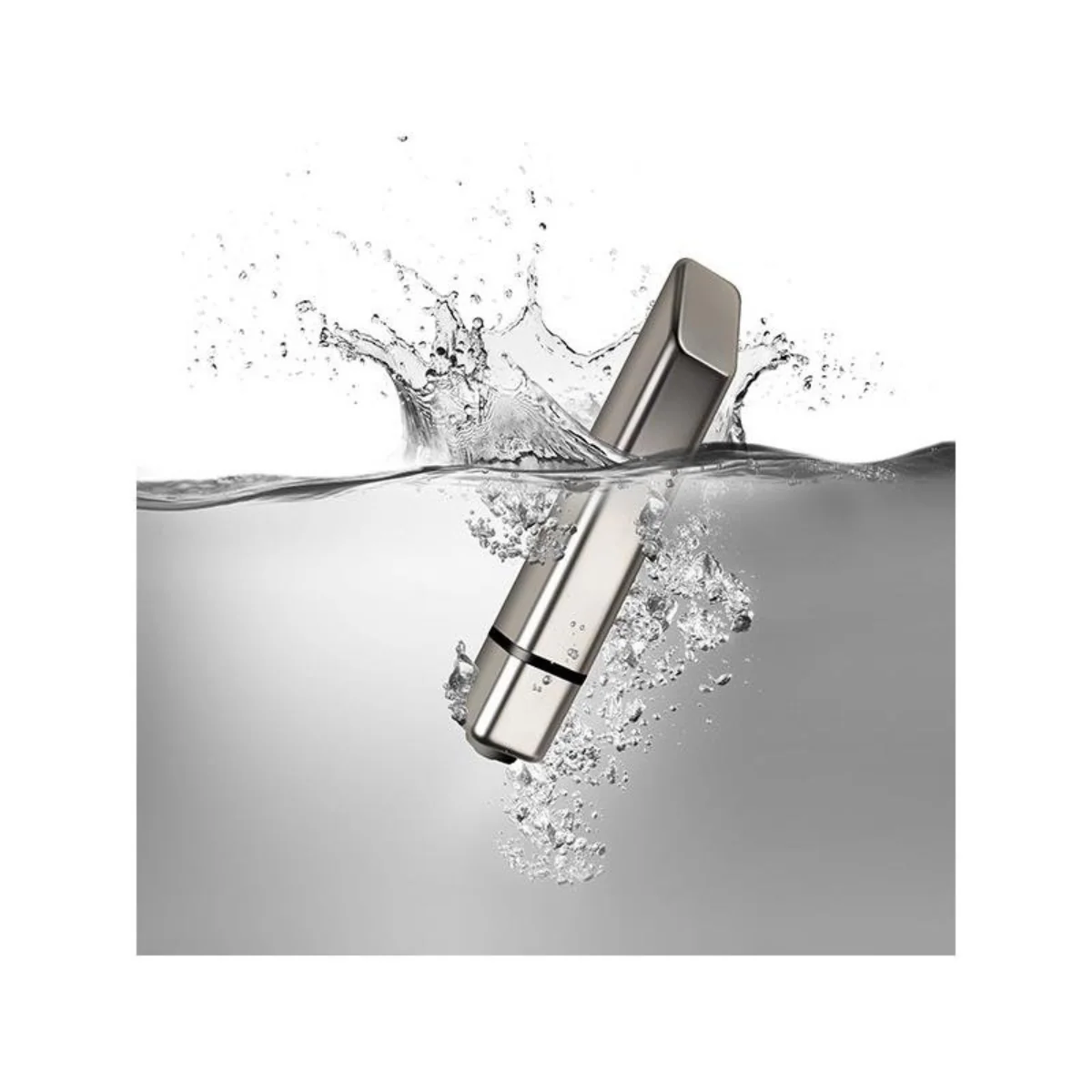 Rocks Off Bamboo 10 Speed Luxury Bullet Vibrator Moon Dust Silver - Image 3