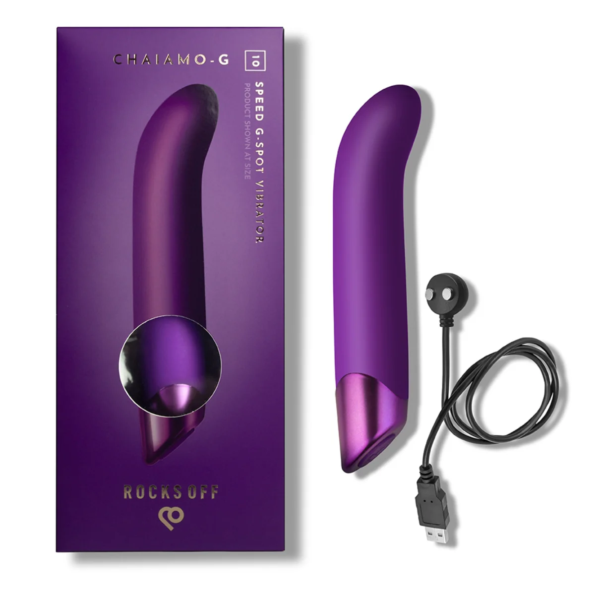 Rocks Off Chaiamo G 10 Speed G-Spot Vibrator Purple - Image 5