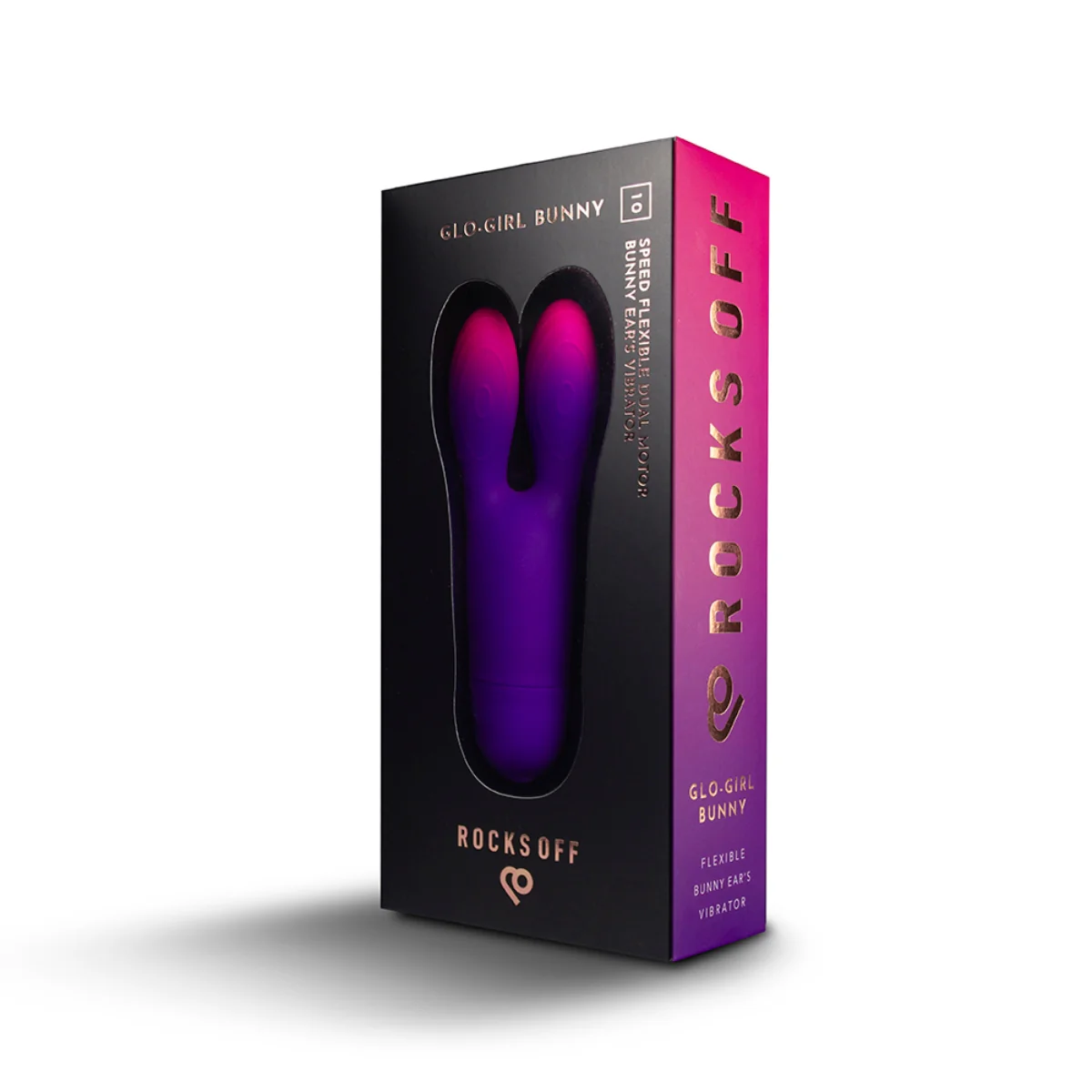 Rocks Off Glo-Girl Bunny Vibrator Purple Pink - Image 2
