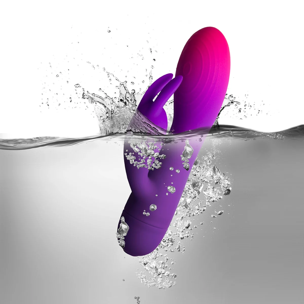 Rocks Off Glo-Girl Rabbit Vibrator Purple Pink - Image 4
