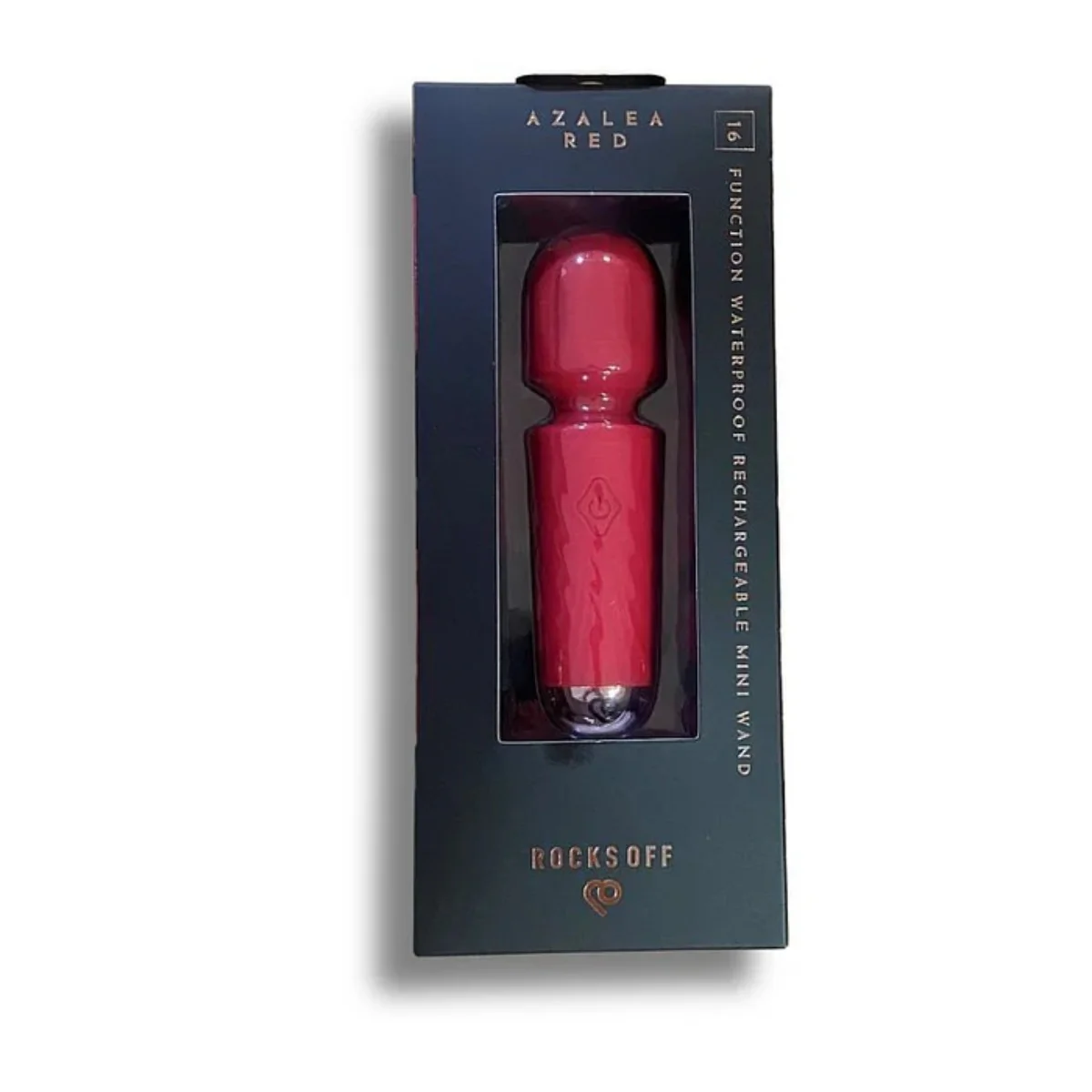 Rocks Off Rechargeable Mini Wand Vibrator Azalea Red - Image 2