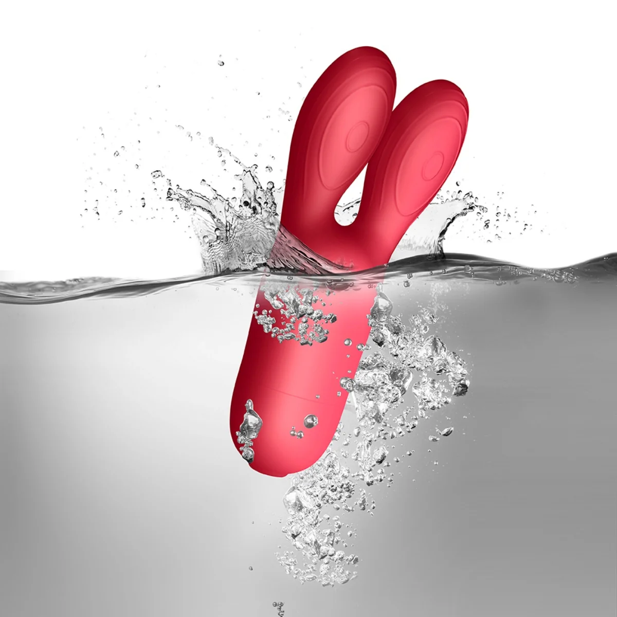 Rocks Off Sugar Boo Coral Kiss Rabbit Ears Vibrator Coral - Image 4
