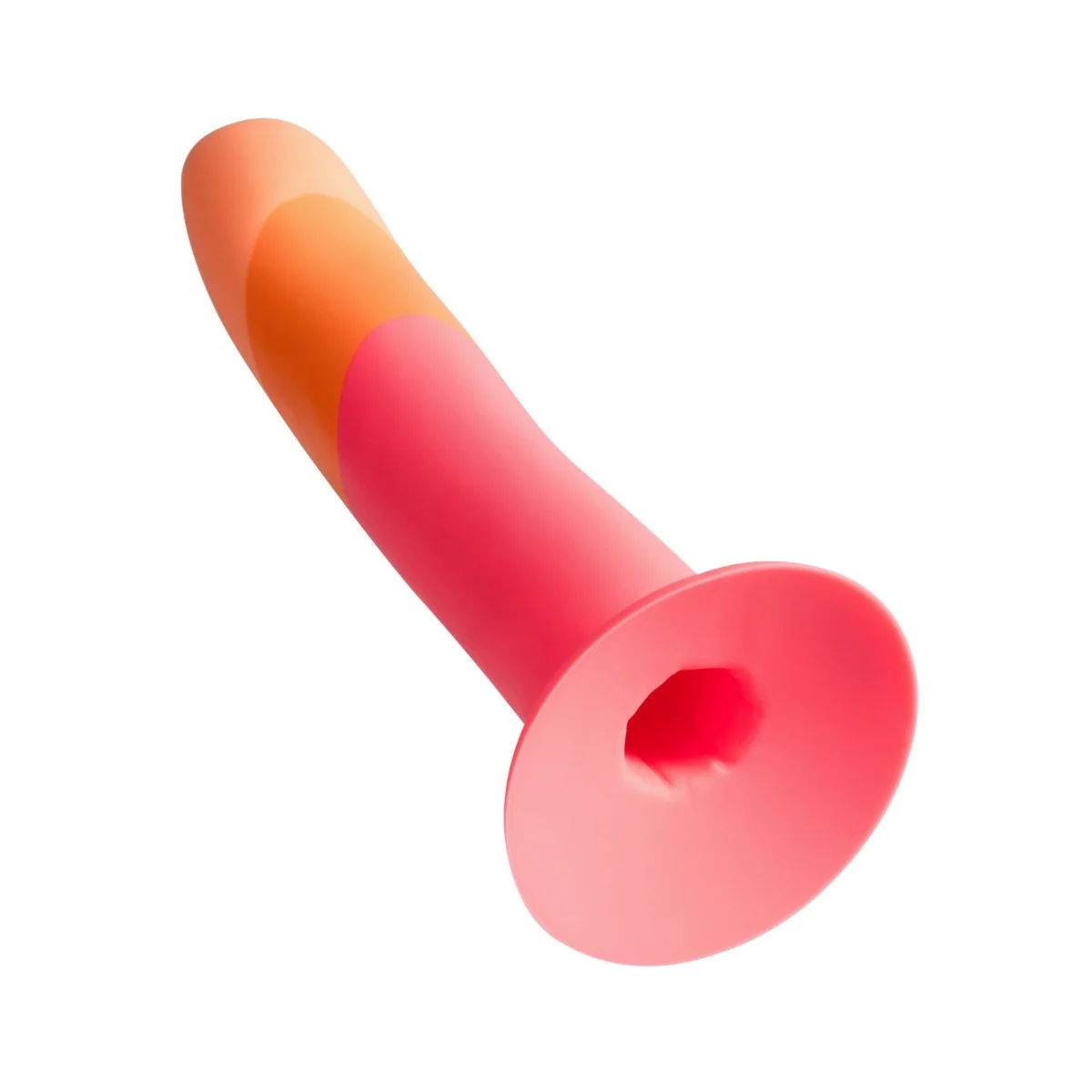 ROMP Dizi Non Realistic Silicone Dildo Orange Pink 7 Inch - Image 3