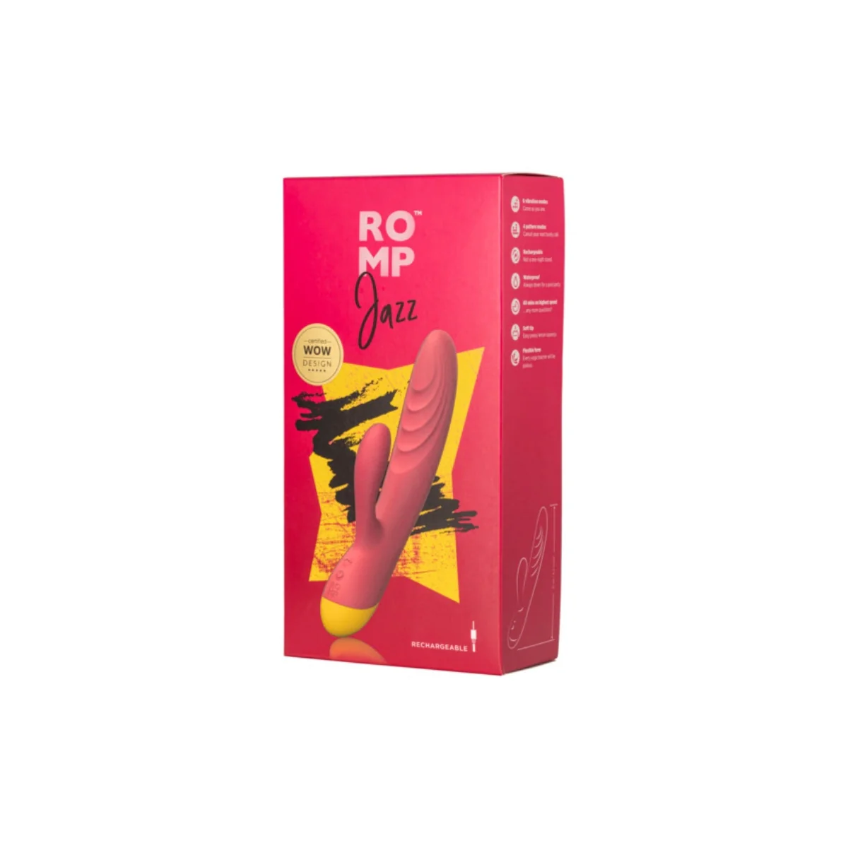 ROMP Jazz Rabbit Vibrator Red - Image 6