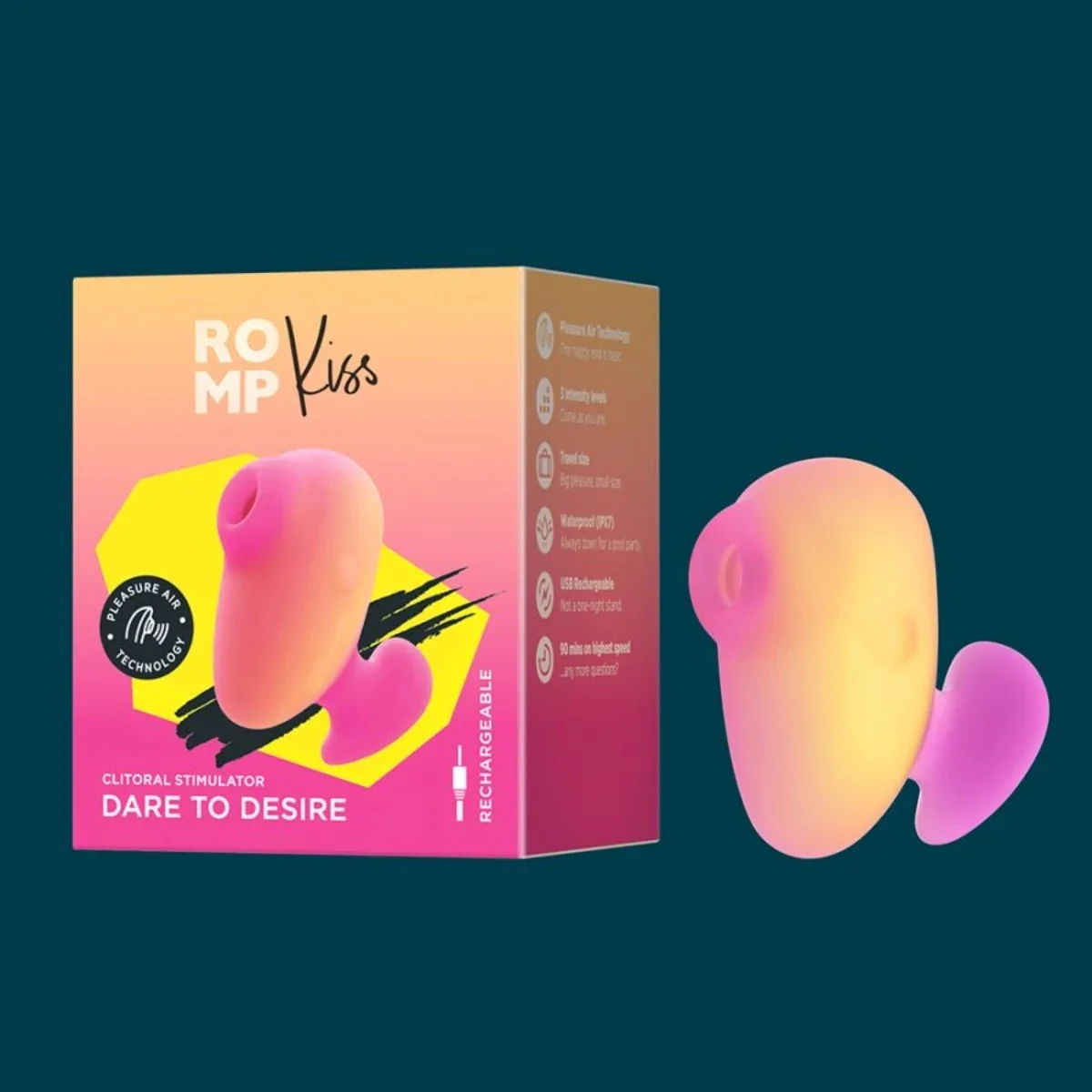 ROMP Kiss Clitoral Stimulator Peach - Image 2
